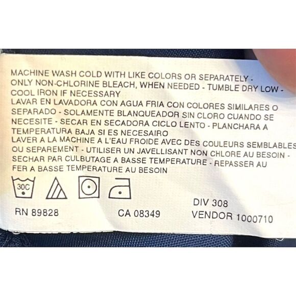 Nine West VAC Blue Floral Embroidered V-Neck Blouse Top S Y2K Business Casual - Picture 13 of 13